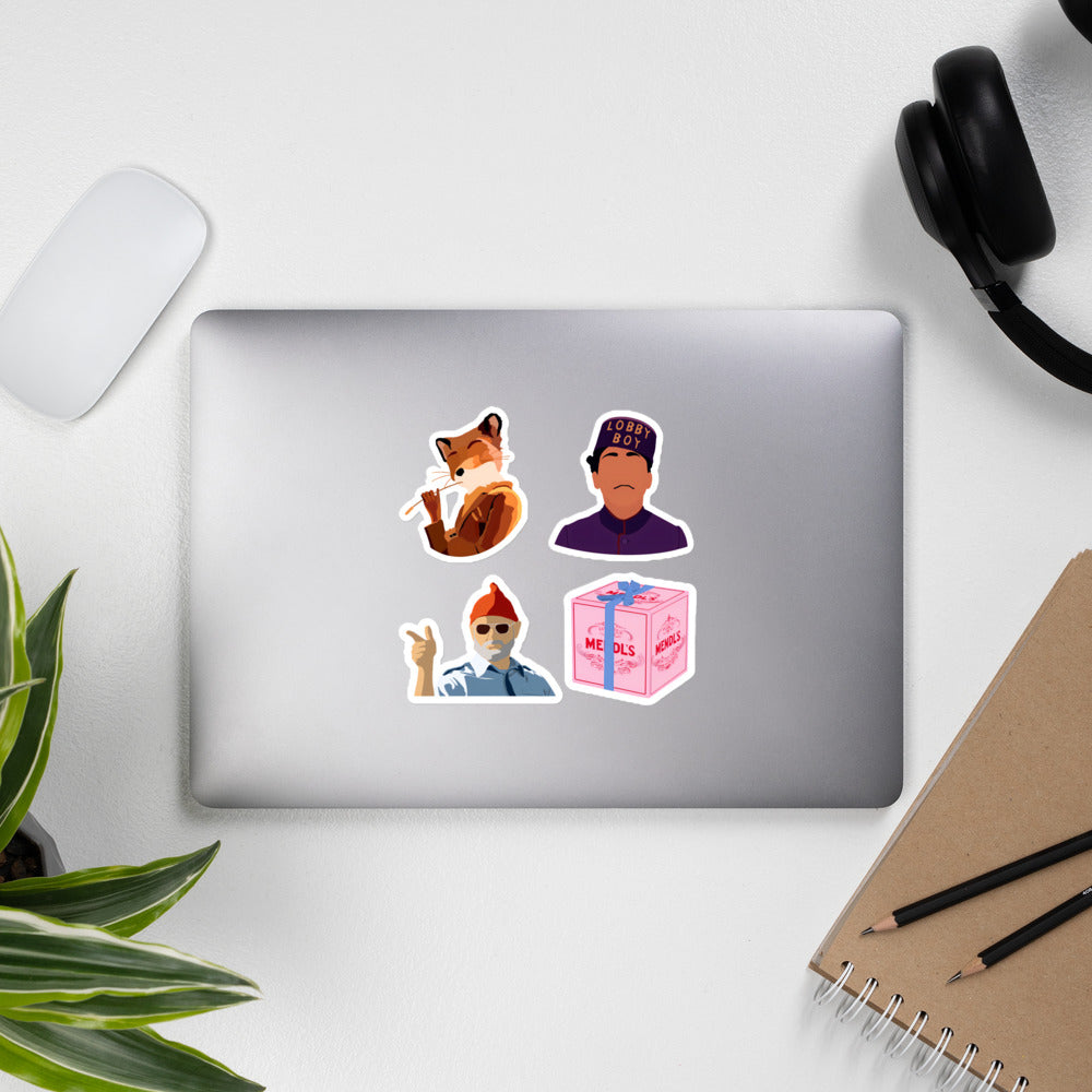 Wes Anderson Laptop Stickers (2+1 Free)
