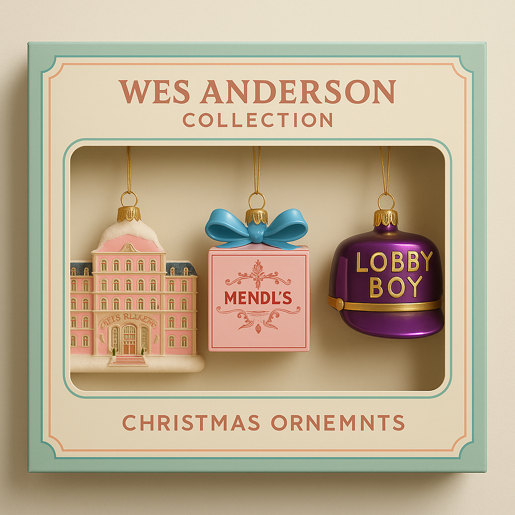 Wes Anderson Christmas Ornament Collection