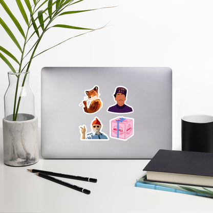 Wes Anderson Laptop Stickers (2+1 Free)